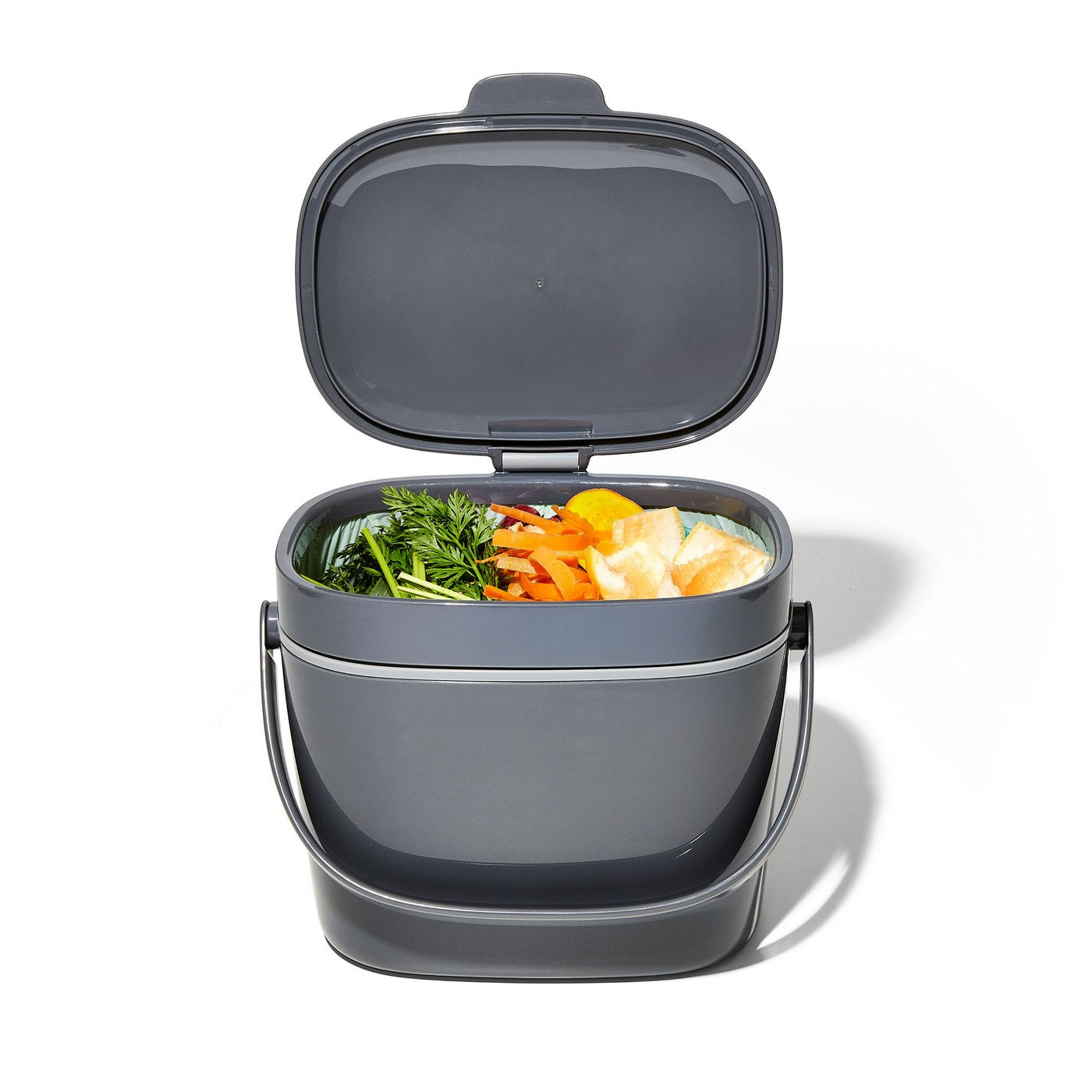 Gray Kitchen Compost Bin 6.6 L