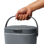 Gray Kitchen Compost Bin 6.6 L