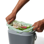 Gray Kitchen Compost Bin 6.6 L
