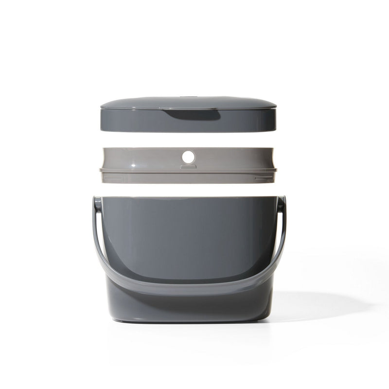 Bac À Compost De Cuisine Gris 6,6 L