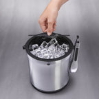 Cubo de hielo con pinzas