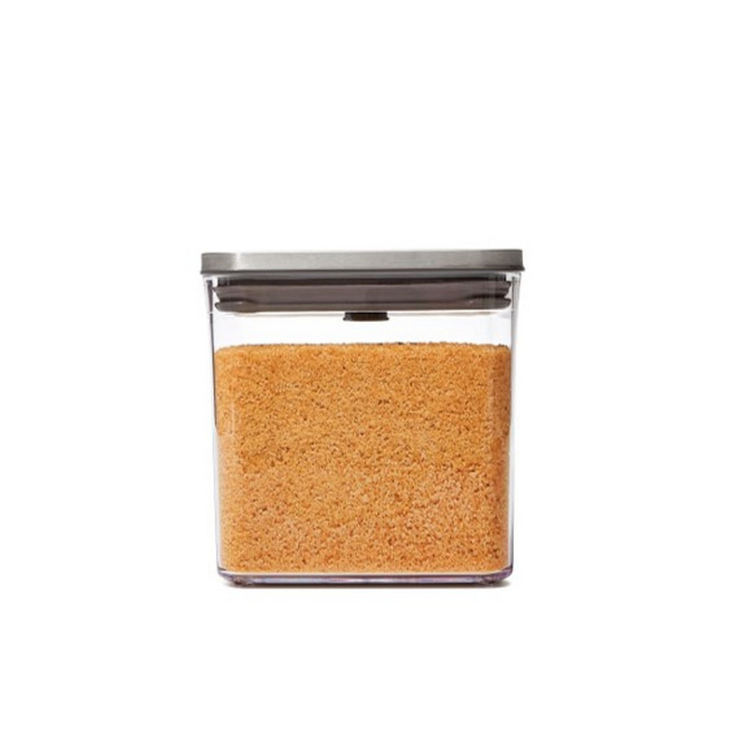 Caja de almacenamiento Pop Square de acero inoxidable 2,6 L