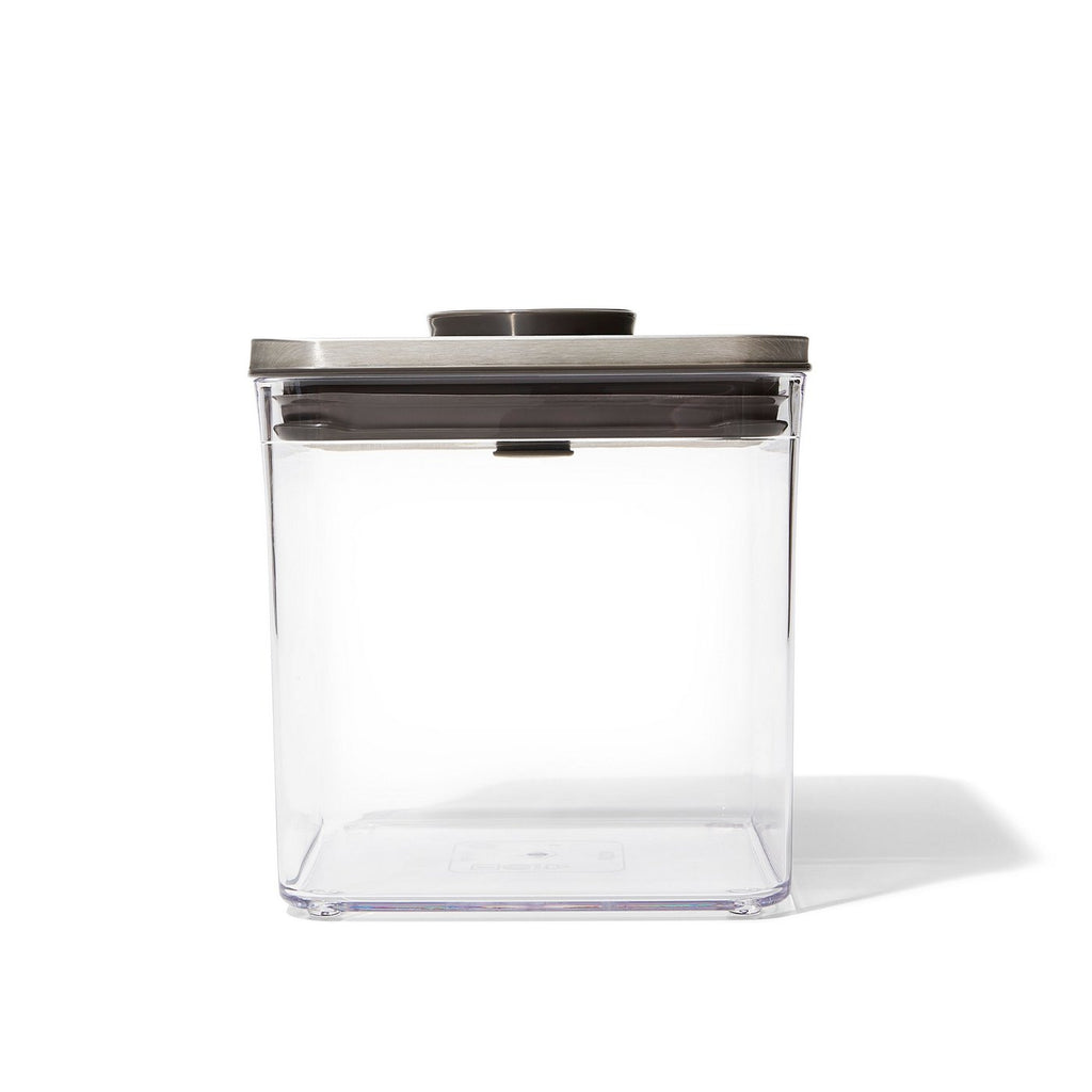 Caja de almacenamiento Pop Square de acero inoxidable 2,6 L