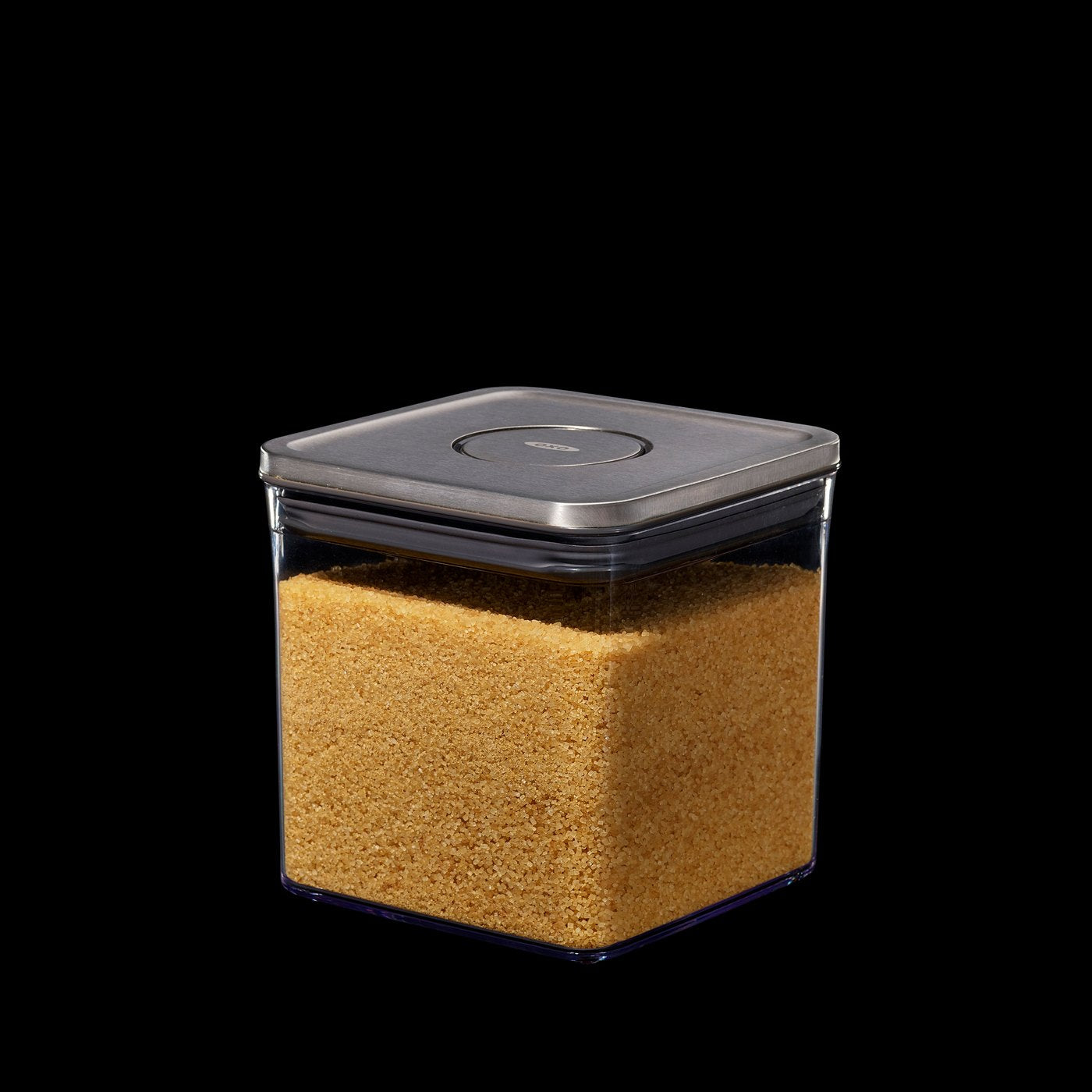 Caja de almacenamiento Pop Square de acero inoxidable 2,6 L