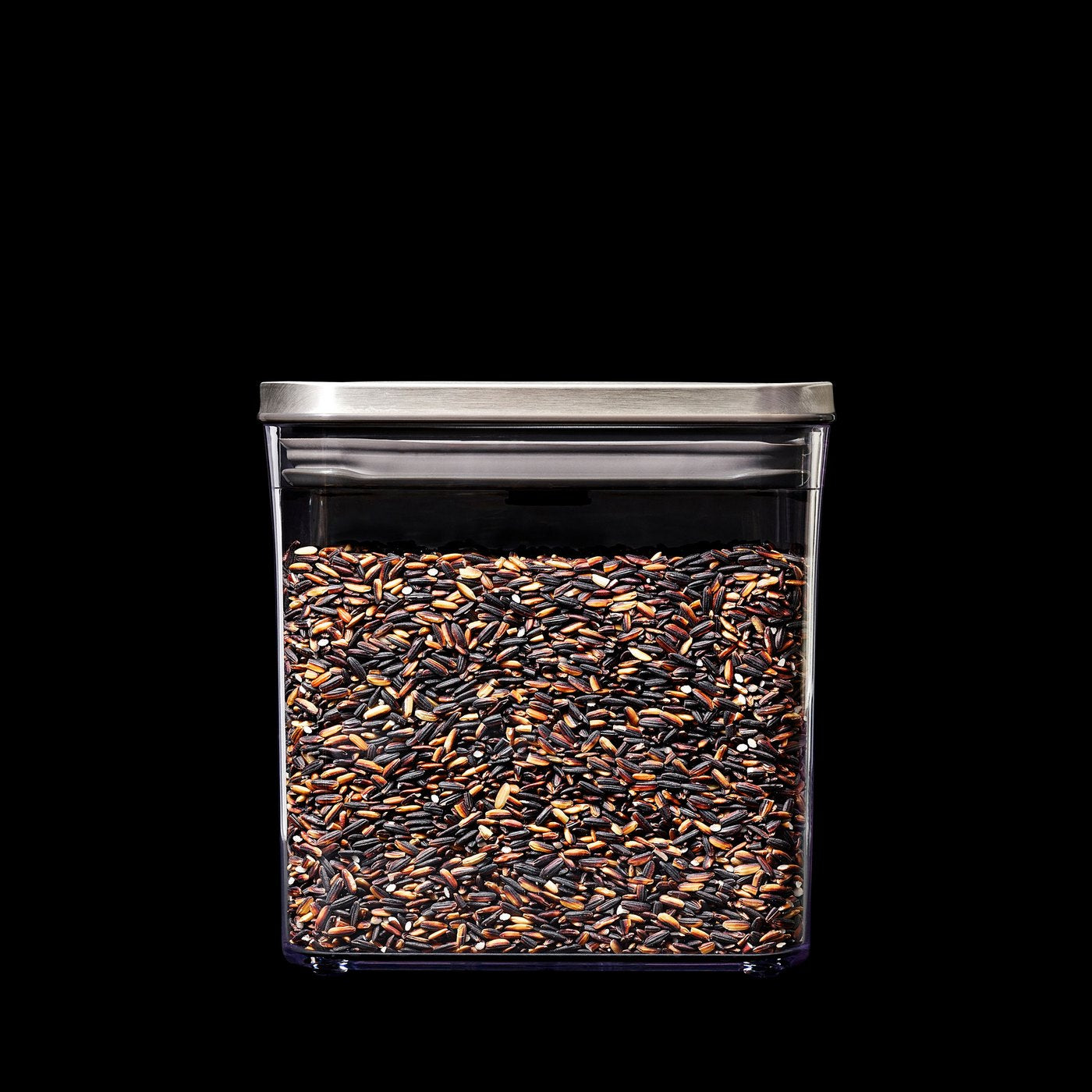 Caja de almacenamiento Pop Square de acero inoxidable 2,6 L