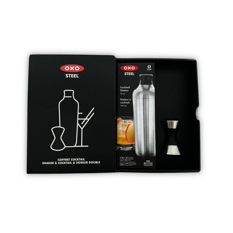 Coffret Cocktail : Shaker Et Doseur Double