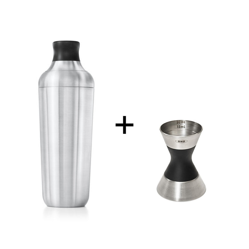 Coffret Cocktail : Shaker Et Doseur Double