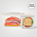 Lot : 1 Pochette De Conservation Silicone 828Ml + 1 Sac De Conservation Silicone