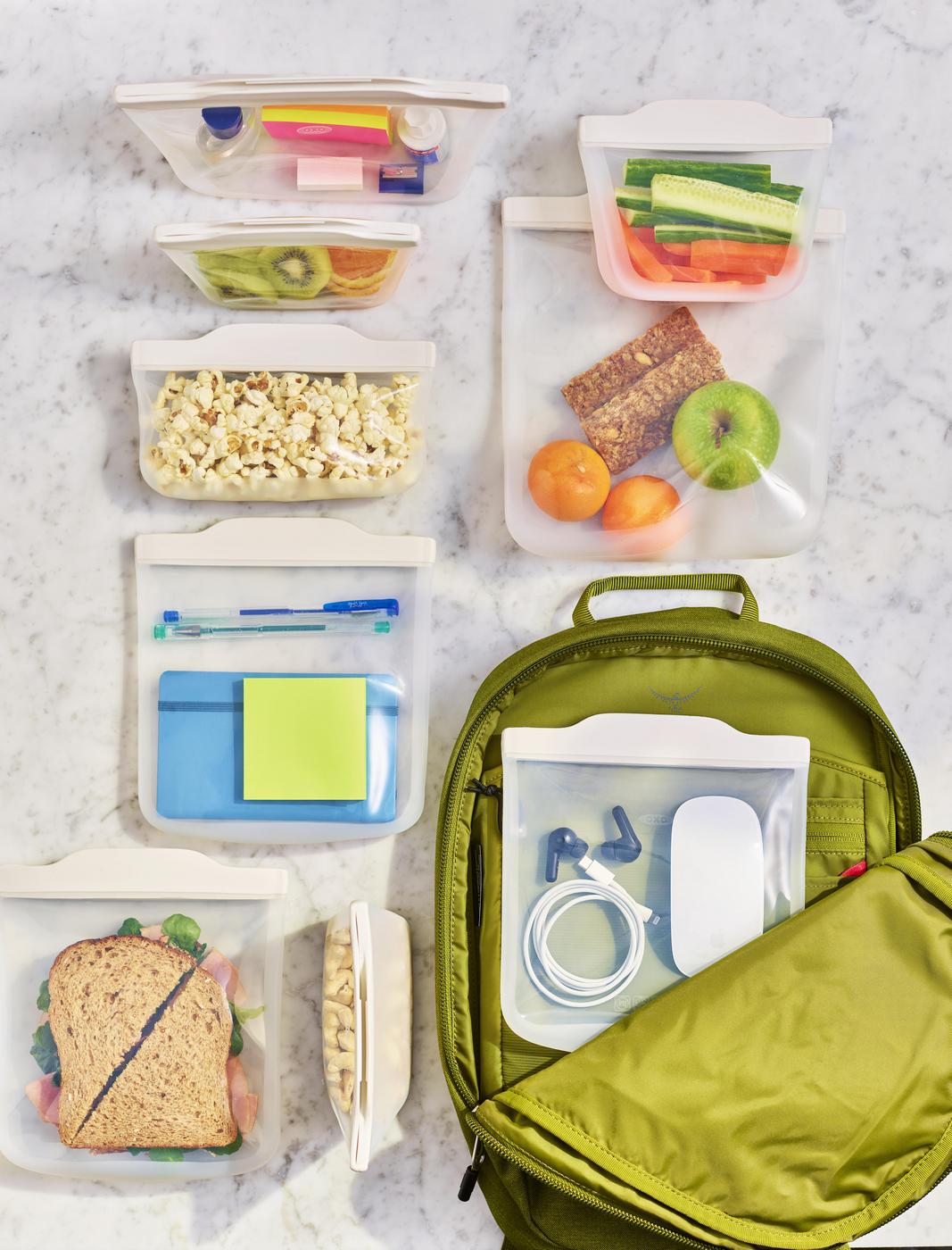 Lote: 1 Bolsa de Almacenamiento de Silicona 828Ml + 1 Bolsa de Almacenamiento de Silicona