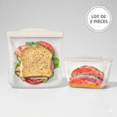 Lot : 2 Pochettes De Conservation Silicone (828Ml & 332Ml)