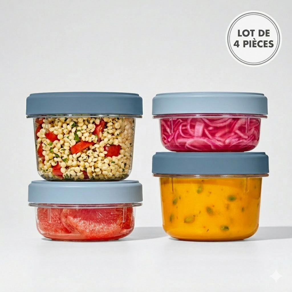 Lote: 4 Cajas de Almacenamiento Twist & Stack (2X 550Ml + 2X 350 Ml)