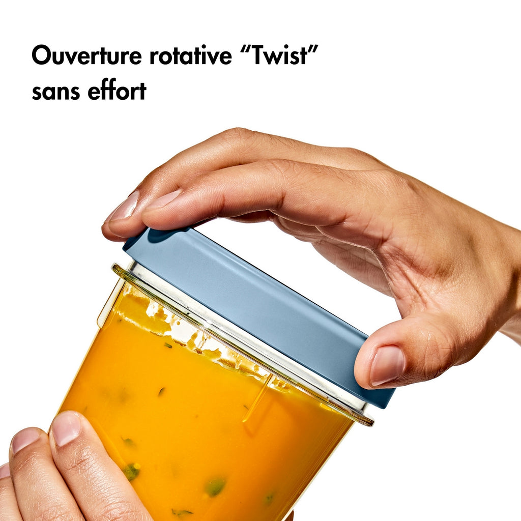 Lote: 4 Cajas de Almacenamiento Twist & Stack (2X 550Ml + 2X 350 Ml)