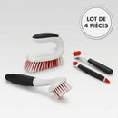 Lot : 4 Brosses (2 Brosses D'Entretien + 1 Brosse Multi-Usages + 1 Brosse Pour J