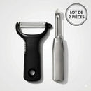 Lot : 2 Éplucheurs (1 Rasoir Y + 1 Oscillant Inox)