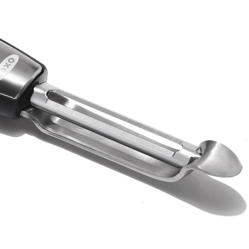 Lot : 2 Éplucheurs (1 Rasoir Y Inox + 1 Oscillant Inox)
