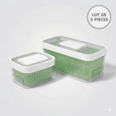 Lot : 2 Boîtes De Conservation Pour Fruits & Légumes (1X 4L + 1X 1,5L)