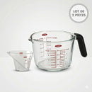 Lot : 2 Pichets Mesureurs (1X 1L En Verre + 1X 60Ml)
