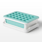 Lot: 2 Small Silicone Ice Cube Trays With Lid