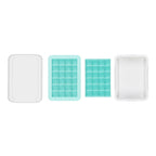 Lot: 2 Small Silicone Ice Cube Trays With Lid