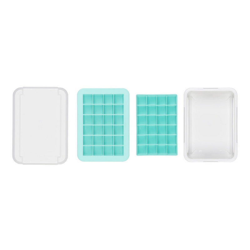 Lot : 2 Bacs À Petits Glaçons En Silicone Avec Couvercle