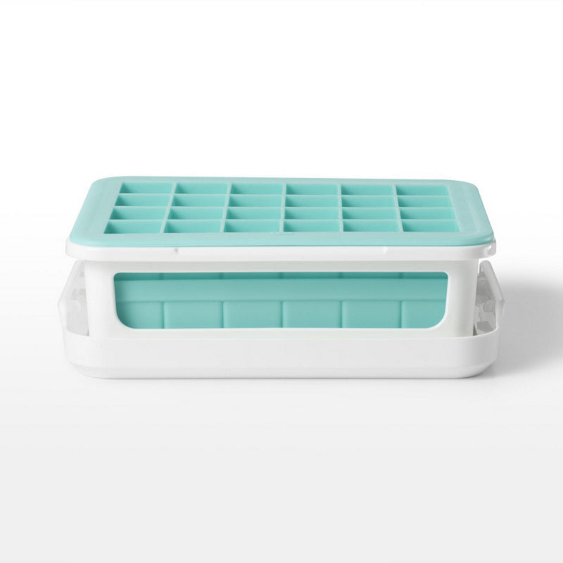 Lot : 2 Bacs À Petits Glaçons En Silicone Avec Couvercle