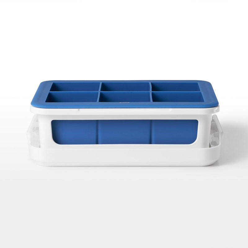 Lot : 2 Bacs À Glaçons Xl En Silicone Avec Couvercle