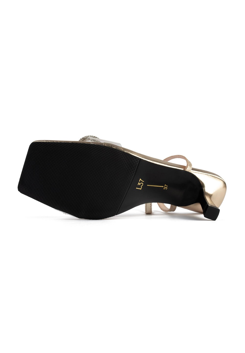 At The Disco Heeled Sandals - Gold