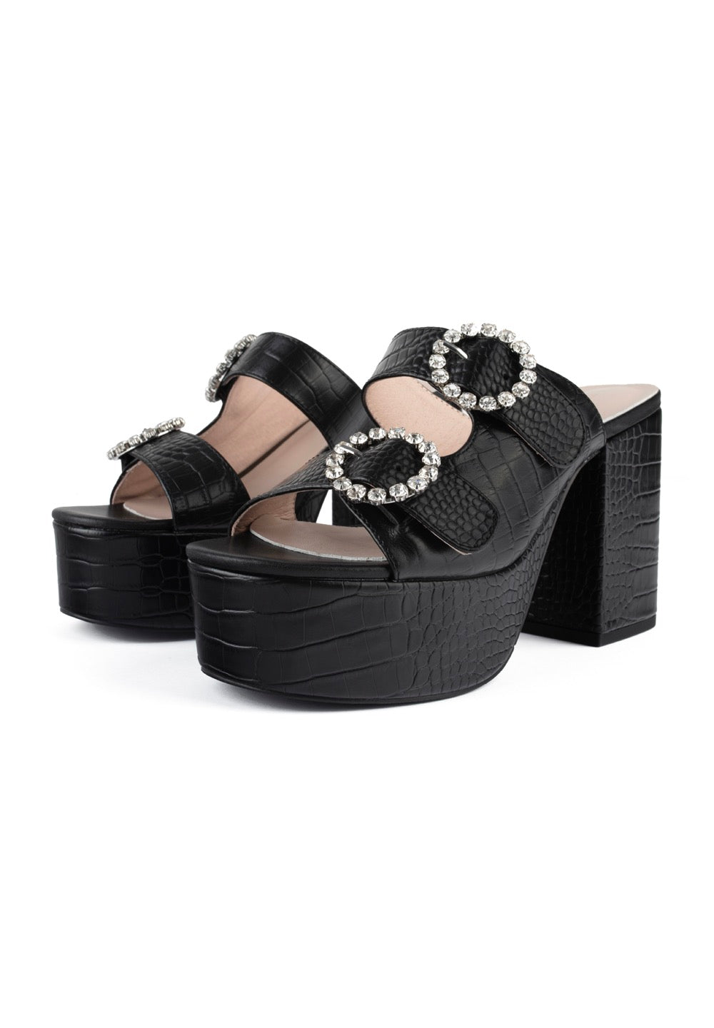 Enjoy Yourself Heeled Sandals - Black
