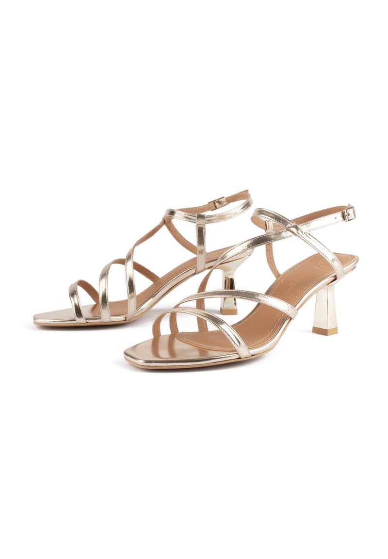 Gold Rush Heeled Sandals - Gold