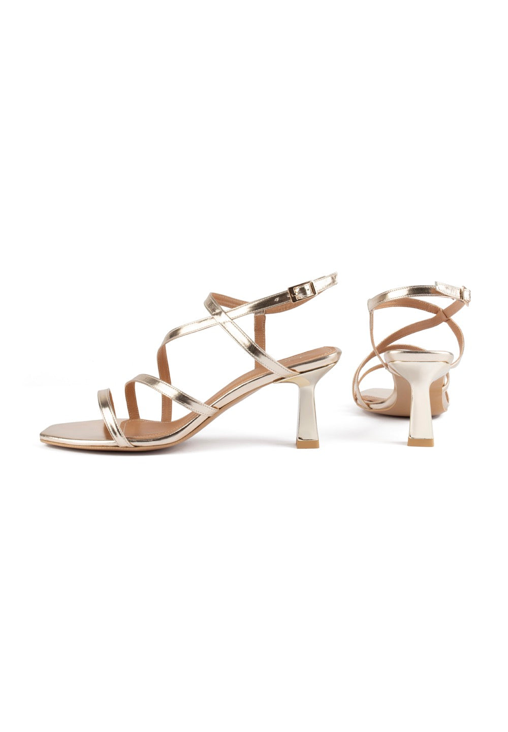 Sandali con tacco Gold Rush - Oro