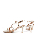 Gold Rush Heeled Sandals - Gold