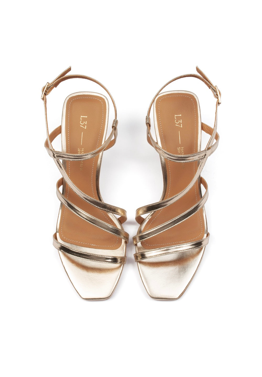 Sandali con tacco Gold Rush - Oro