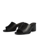 Just Cool Heeled Mules - Black