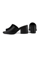 Just Cool Heeled Mules - Black