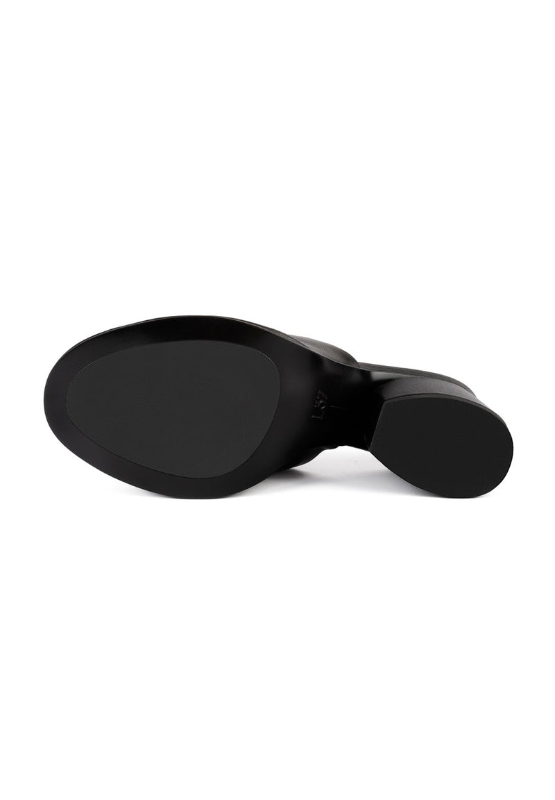 Just Cool Heeled Mules - Black