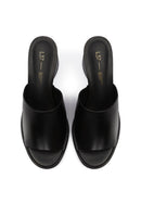 Just Cool Heeled Mules - Black