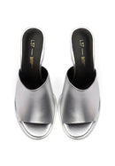Mules con tacón Just Cool - Plateado
