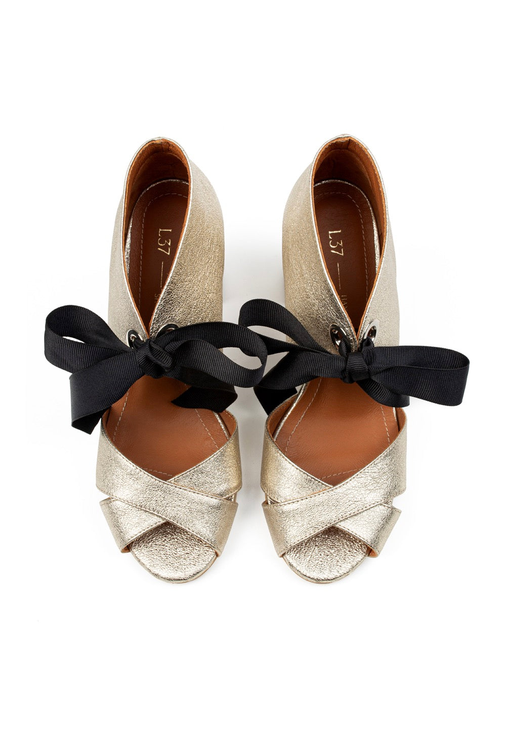 Movie Star Heeled Sandals - Gold