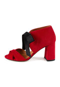 Movie Star Heeled Sandals - Red