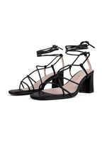 Night Fever Heeled Sandals - Black