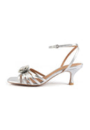 Sweet Candy Heeled Sandals - Silver