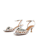 Sweet Candy Heeled Sandals - Silver