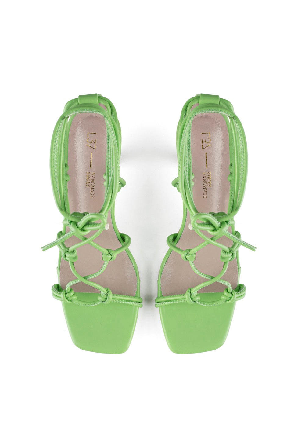 Strong Emotions Heeled Sandals - Green
