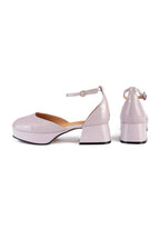 Ultraviolet Heeled Derby Shoes - Lilac