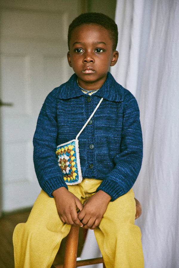 Motley ink cardigan in merino wool - Misha & Puff selection available on www.amaetc.com, eco-friendly concept store for children