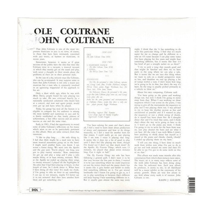 Vinyle - John Coltrane - Ole Coltrane