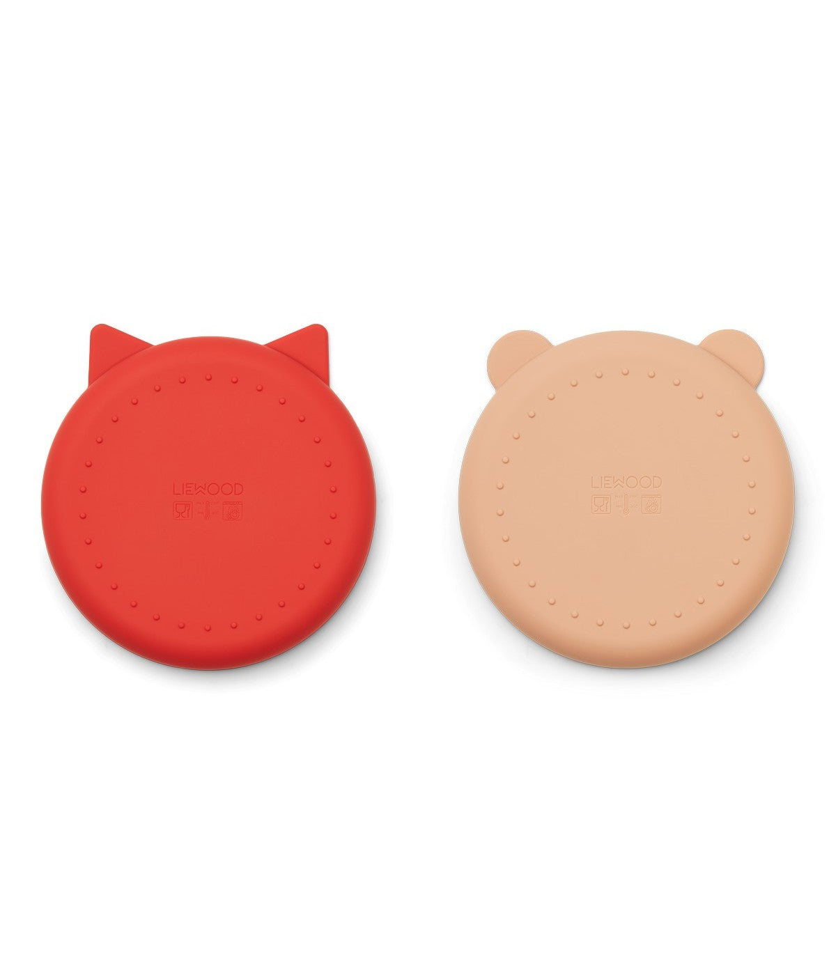 Set Of 2 Olivia Plates - Apple Red / Tuscan Rose