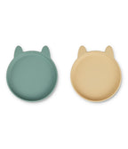 Lote de 2 platos Olivia - Mezcla de trigo amarillo con menta y conejo