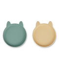 Lote de 2 platos Olivia - Mezcla de trigo amarillo con menta y conejo