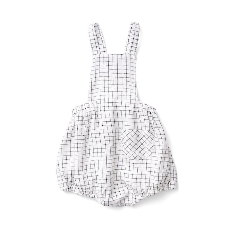 Romper Oona papel cuadriculado - Selección Soor Ploom para encontrar en amaetc.com, tienda conceptual ecológica para niños